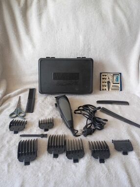 Wahl Corded Hair Clipper Kit in Black with Guide Combs